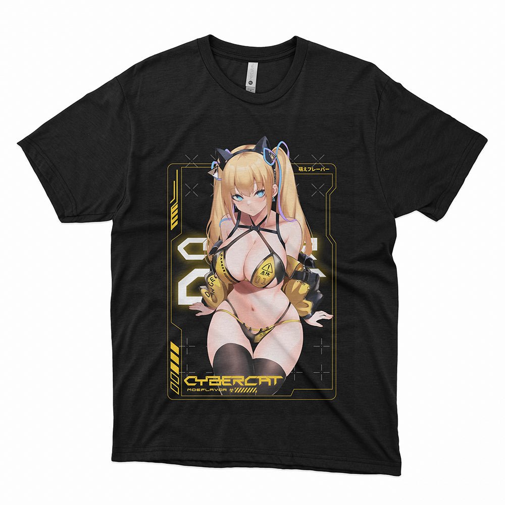 Cyber Cat T-Shirt - MOEFLAVOR - Waifu Inspired Fashion and Lingerie Store