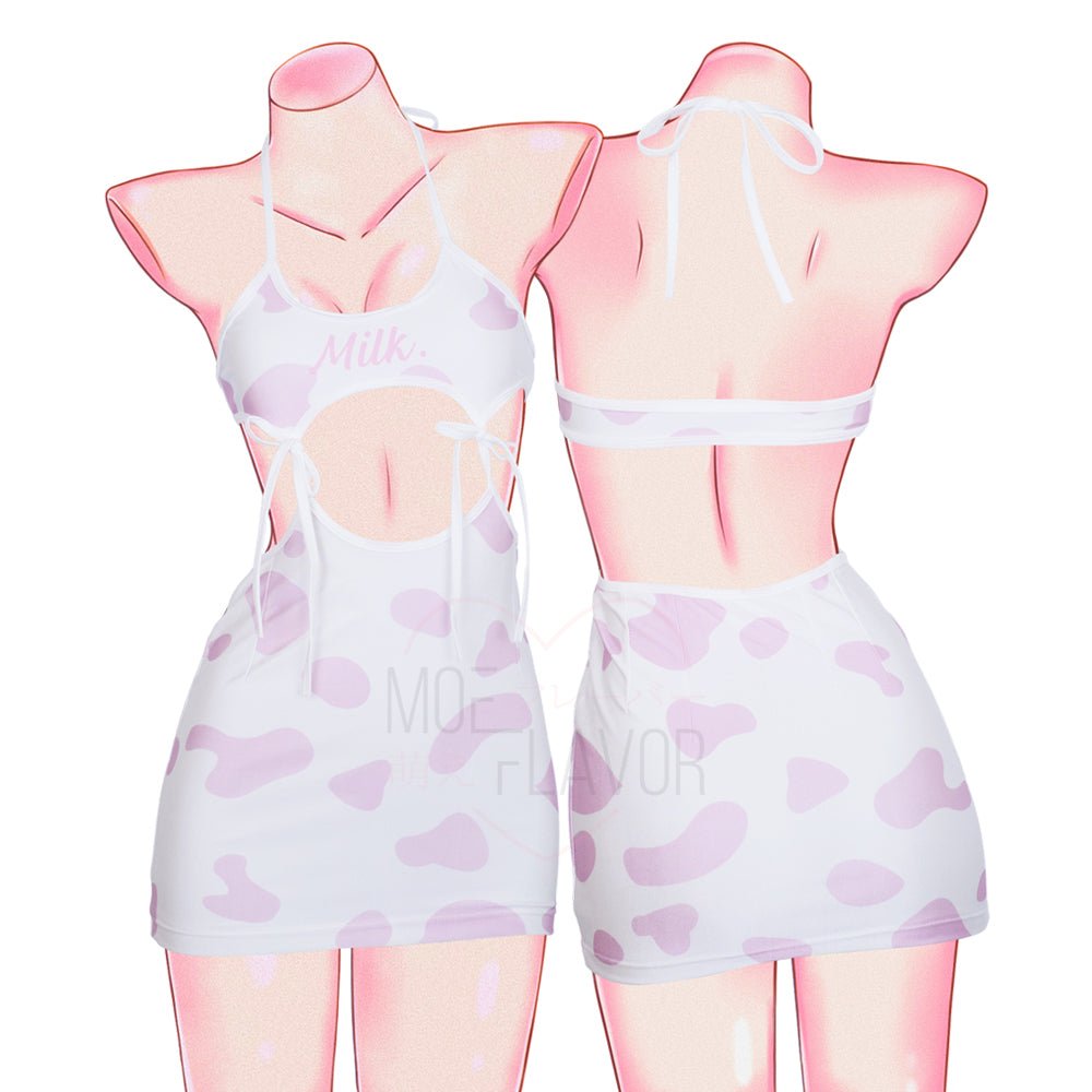 Drippin In Milk Dress - MOEFLAVOR - Waifu Inspired Fashion and Lingerie Store