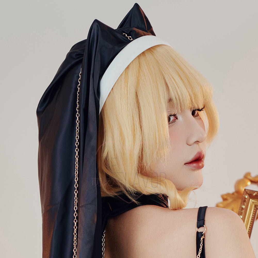 Gold Drip Nun Chain Headband - MOEFLAVOR - Waifu Inspired Fashion and Lingerie Store