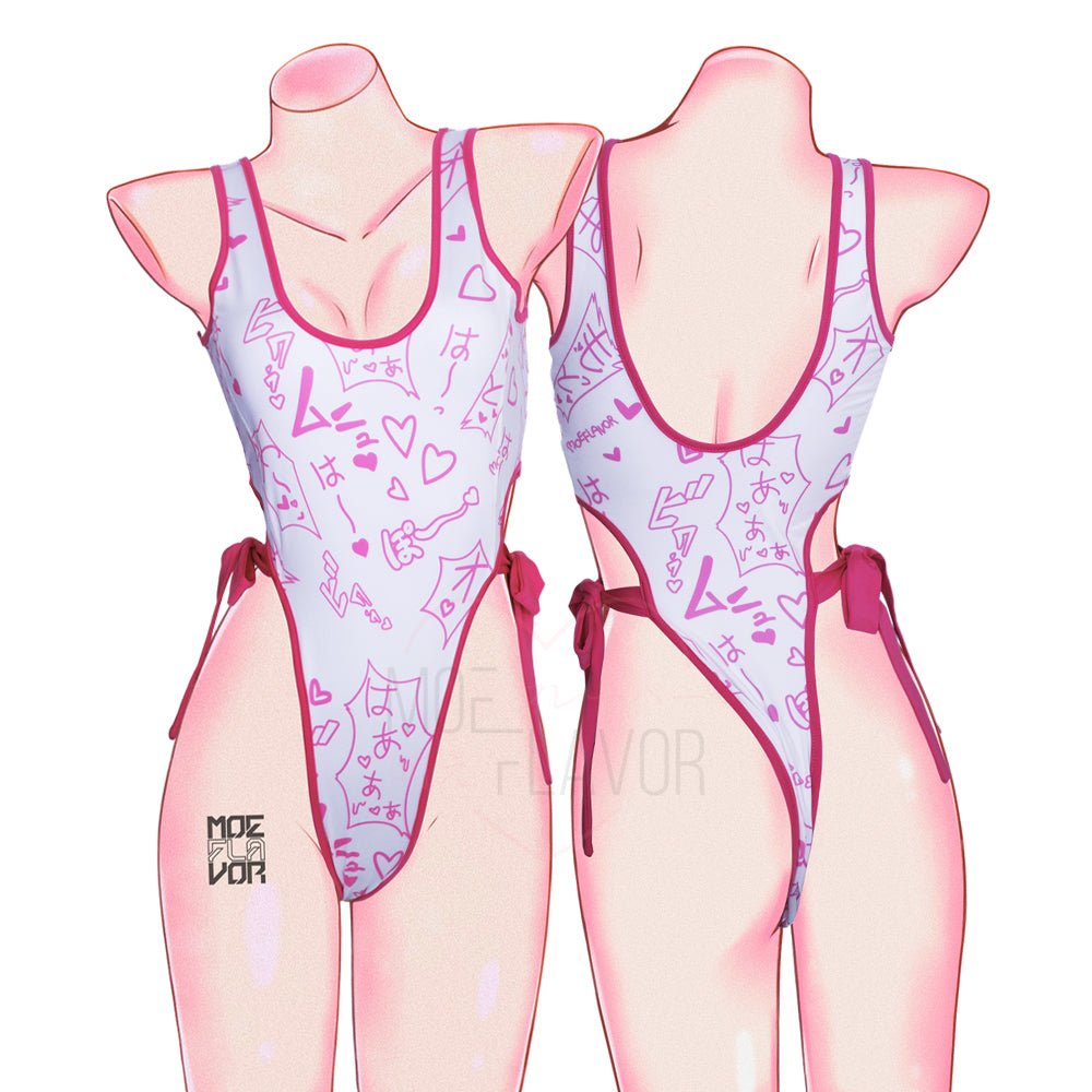 Manga Noises One Piece Swimsuit - MOEFLAVOR - Waifu Inspired Fashion and Lingerie Store
