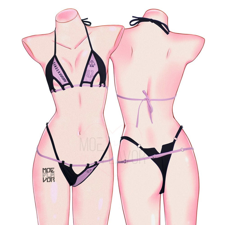 Swimsuit Danger Gamer Bunny Bikini - MOEFLAVOR - Waifu Inspired Fashion and Lingerie Store