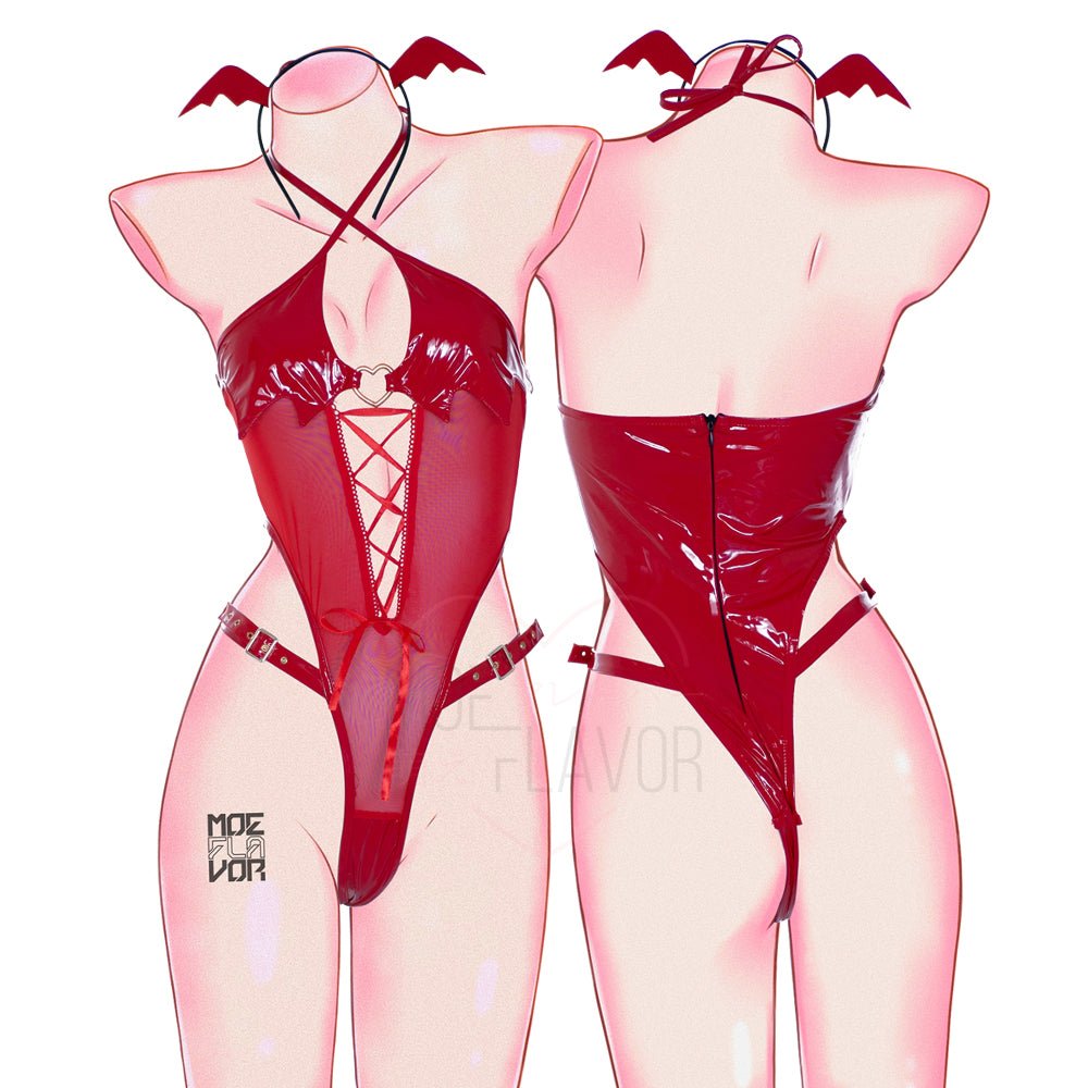 Sheer Succubus Bodysuit - MOEFLAVOR - Waifu Inspired Fashion and Lingerie Store