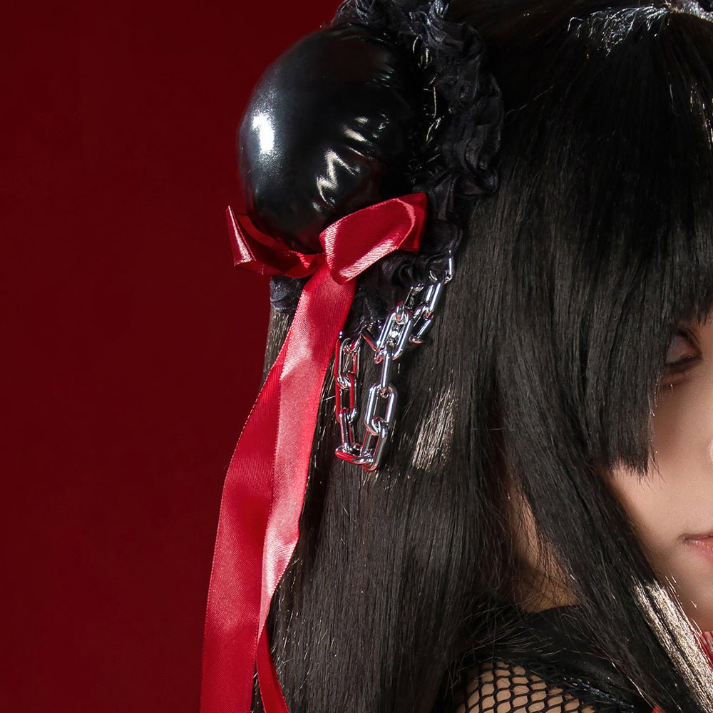 Stealth Double Vinyl Hair Bun Covers - MOEFLAVOR - Waifu Inspired Fashion and Lingerie Store