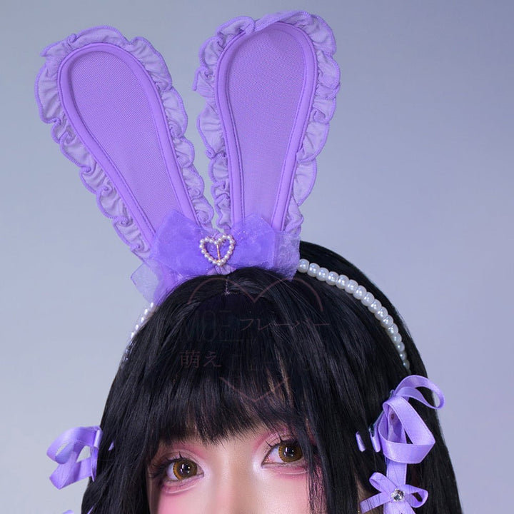 Blush Bunny Headband - MOEFLAVOR - Waifu Inspired Fashion and Lingerie Store