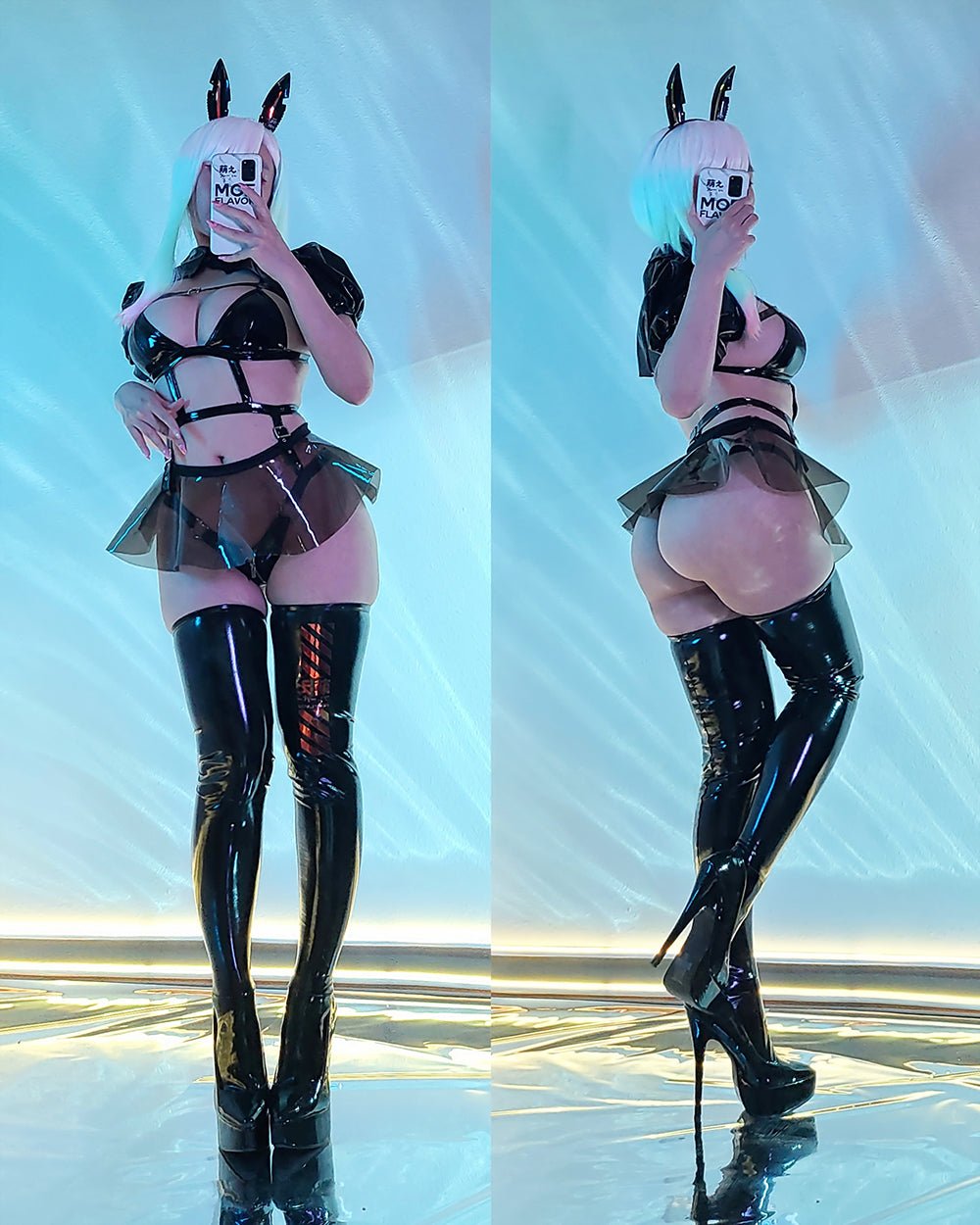 Cyber Bunny Set - MOEFLAVOR - Waifu Inspired Fashion and Lingerie Store