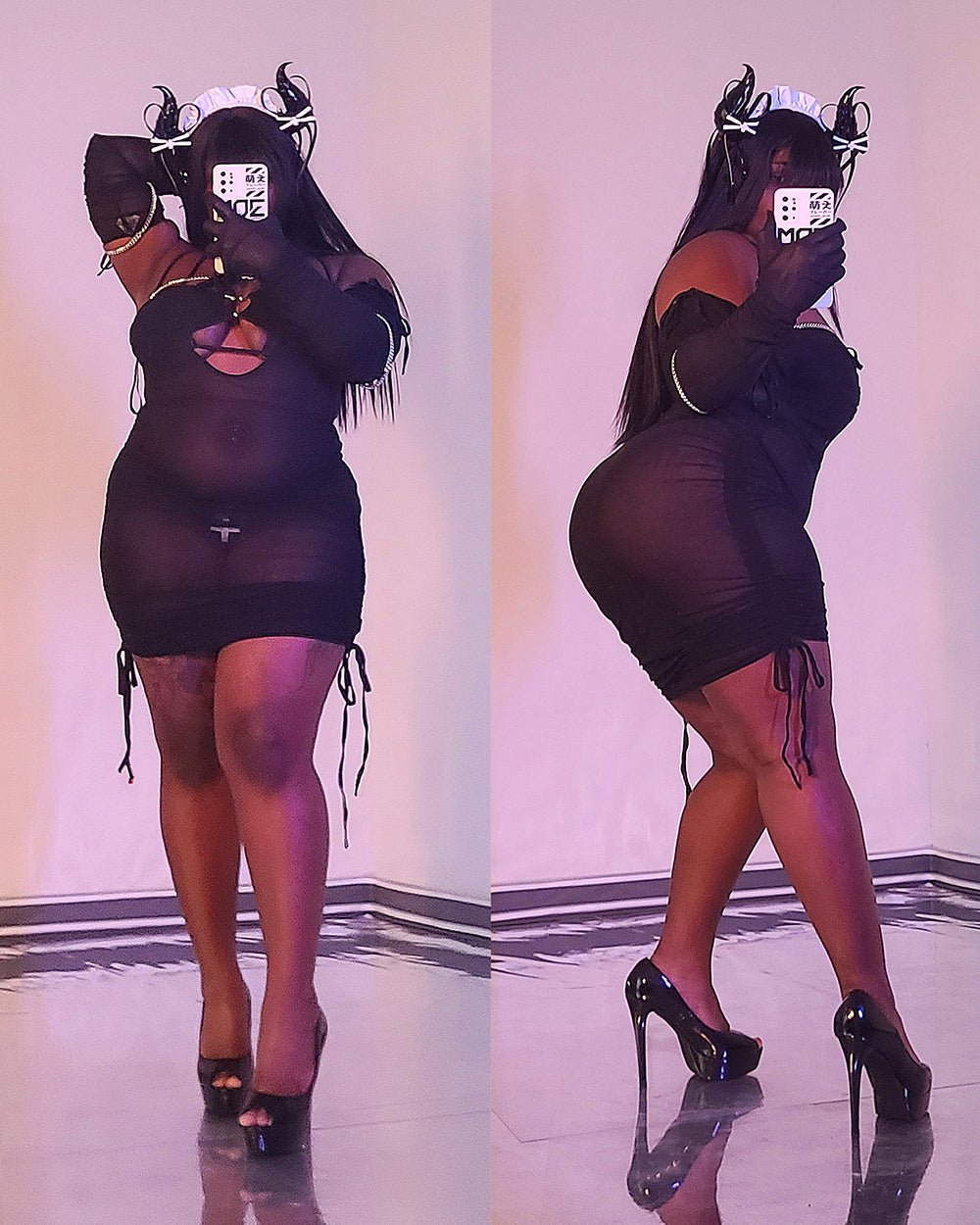 Sheer Devil Medic Dress - MOEFLAVOR - Waifu Inspired Fashion and Lingerie Store