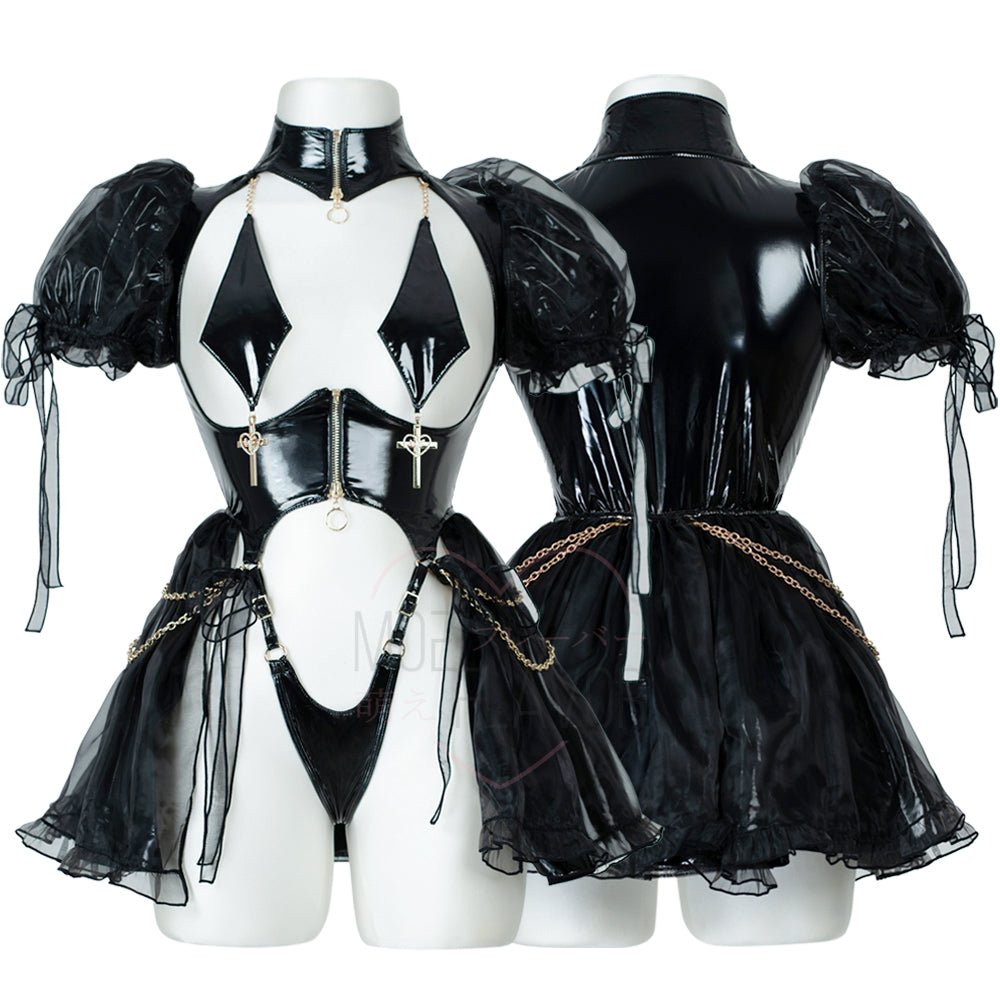 コスプレ衣装 Gold Drip Nun Chain Bodysuit MOE flavor Gold Drip Nun Chain Dress Lingerie – MOEFLAVOR - Japanese-Inspired