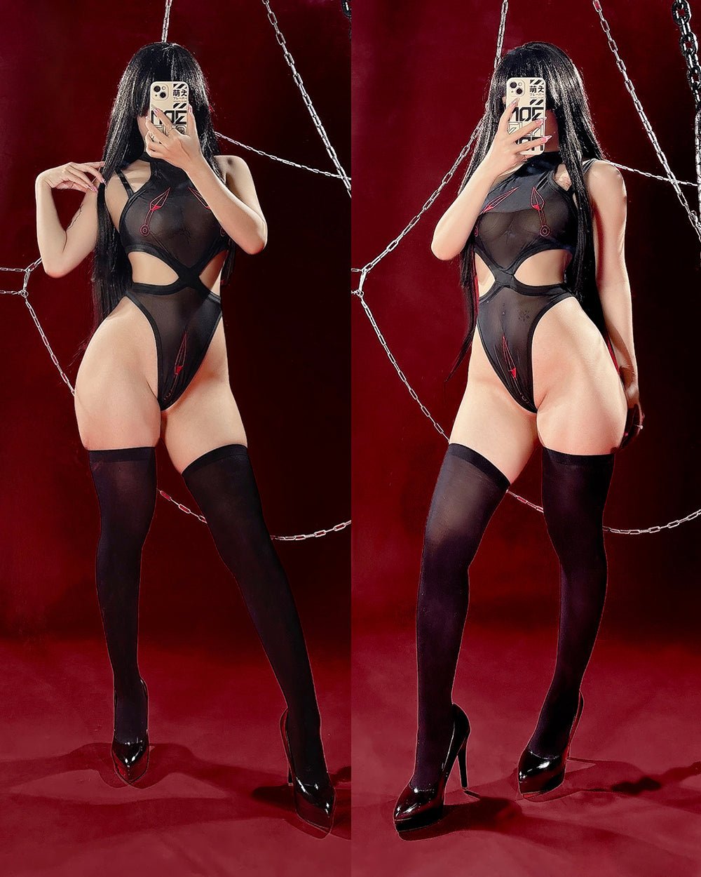 Slice Mesh Bodysuit - MOEFLAVOR - Waifu Inspired Fashion and Lingerie Store