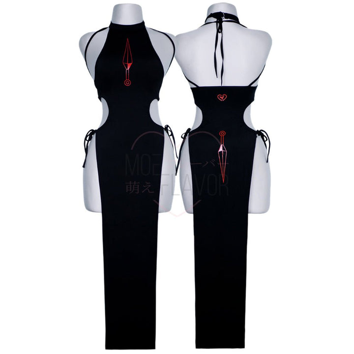 Slice Black Dress - MOEFLAVOR - Waifu Inspired Fashion and Lingerie Store