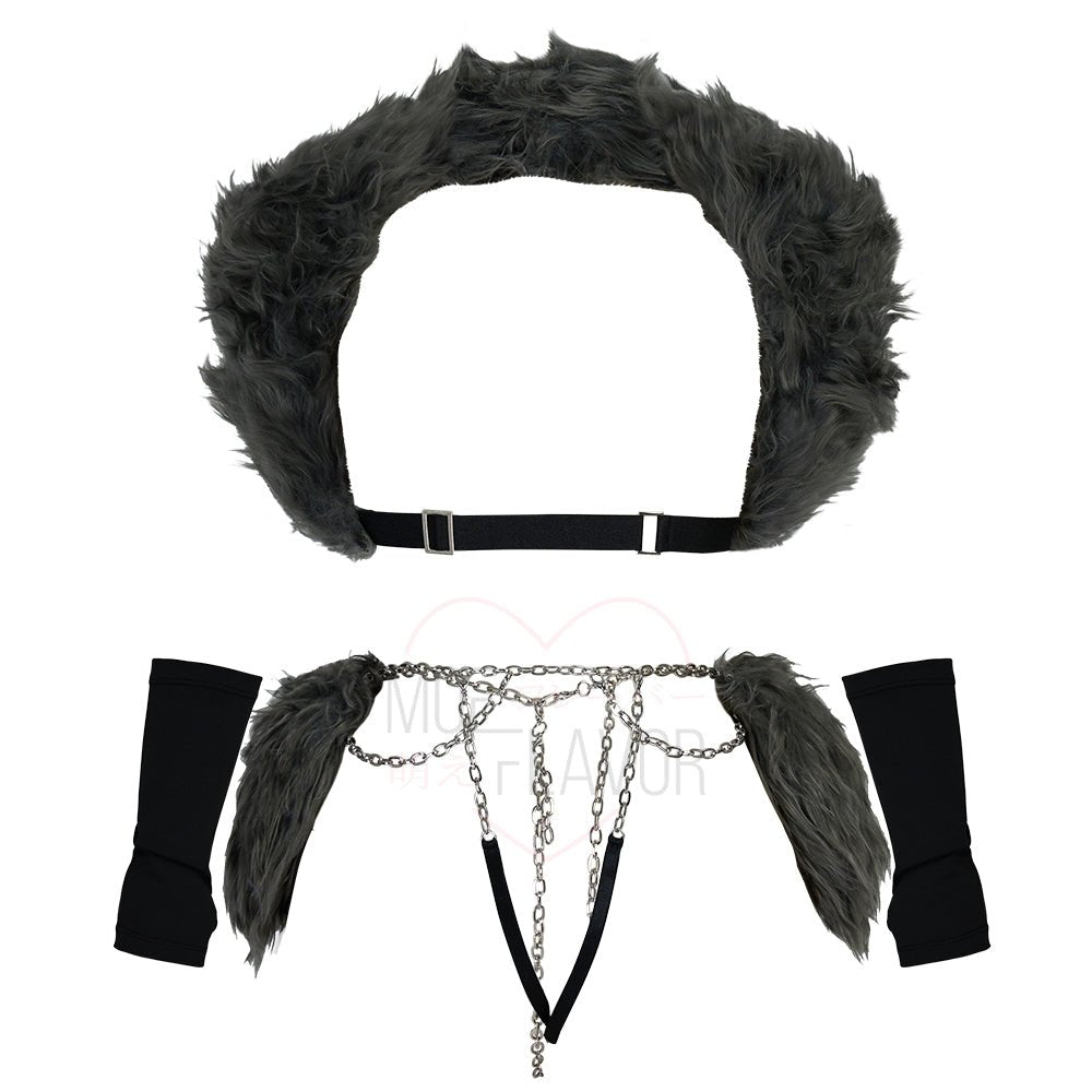 Loona Helluva Boss Wolf Accessory Set Costume - MOEFLAVOR - Waifu Inspired Fashion and Lingerie Store