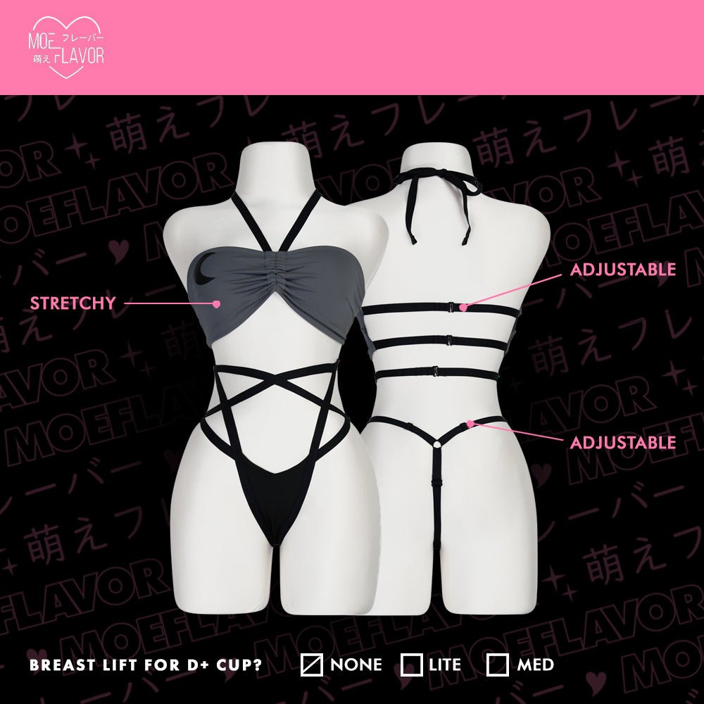 Loona Helluva Boss Wolf Pentagram Lingerie - MOEFLAVOR - Waifu Inspired Fashion and Lingerie Store