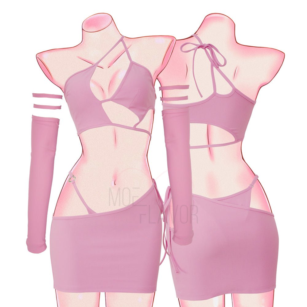 Pastel Succubus All Out Set - MOEFLAVOR - Waifu Inspired Fashion and Lingerie Store