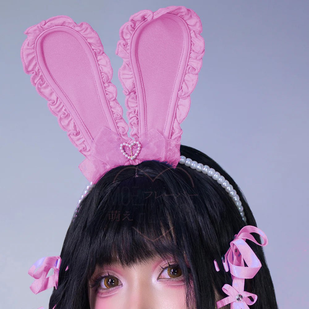 Blush Bunny Headband - MOEFLAVOR - Waifu Inspired Fashion and Lingerie Store