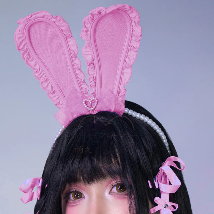 Blush Bunny Headband - MOEFLAVOR - Waifu Inspired Fashion and Lingerie Store
