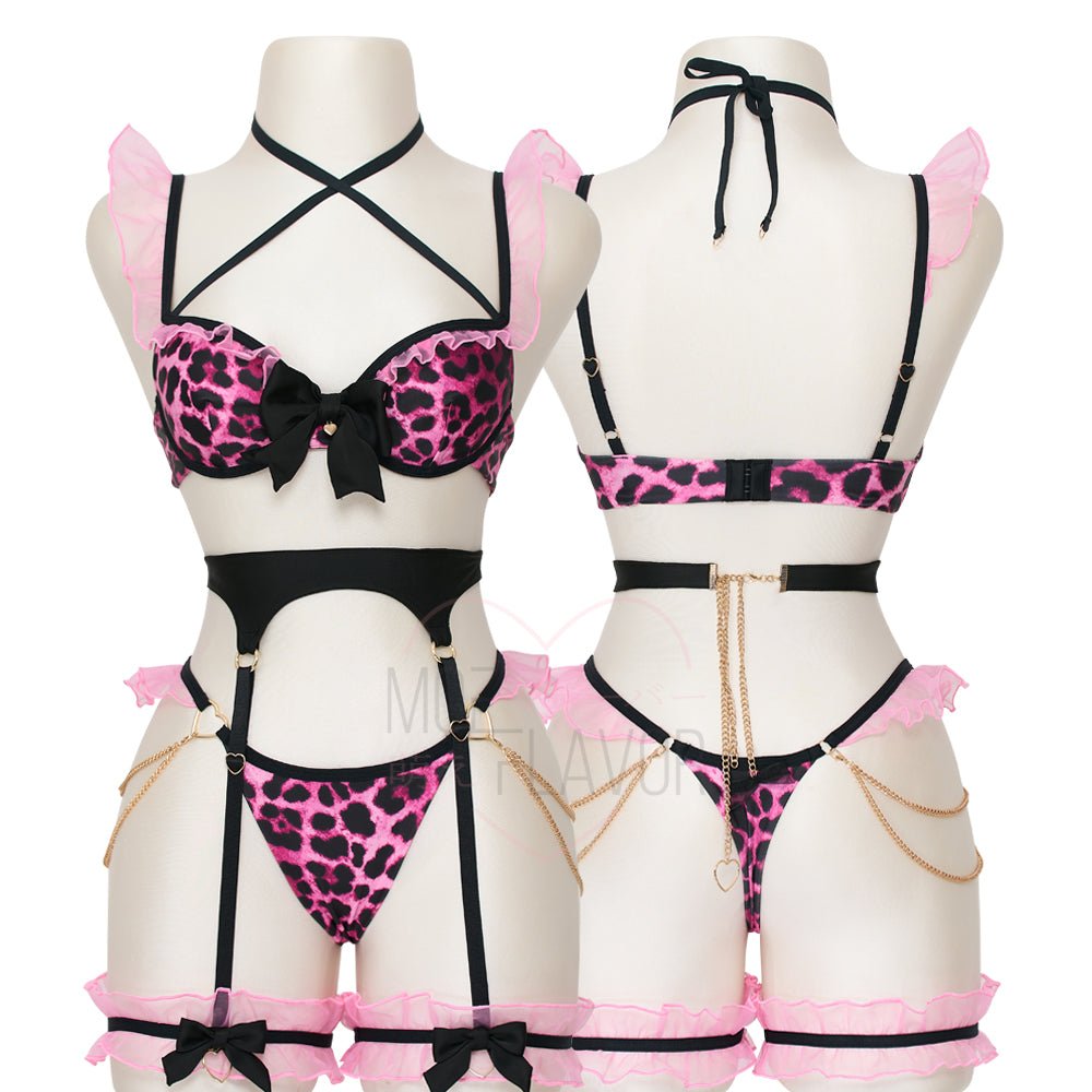 Gyaru Garter Lingerie Set  Sexy Anime Costume  MOEFLAVOR -  Japanese-Inspired Lingerie & Anime Cosplay Fantasywear