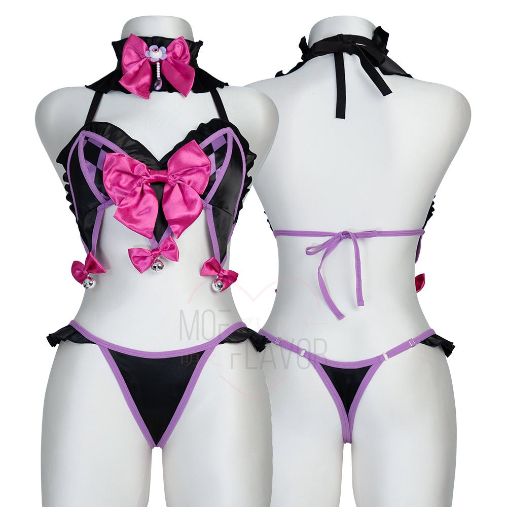 Ironmouse Inspired Clown Lingerie Bikini Style  MOEFLAVOR -  Japanese-Inspired Lingerie & Anime Cosplay Fantasywear