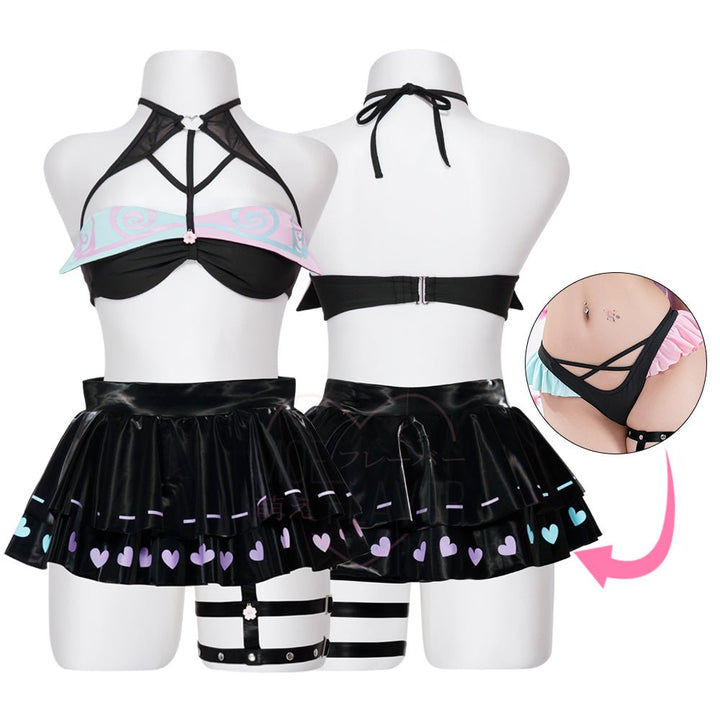 Pre - Order Silvervale Anime Vtuber Swimsuit - MOEFLAVOR - Waifu Inspired Fashion and Lingerie Store