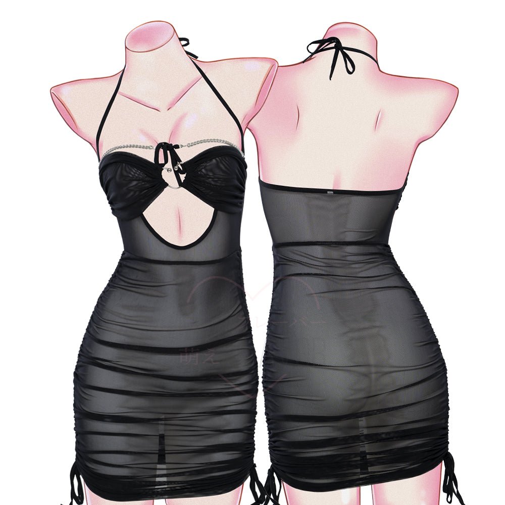 Sheer Devil Medic Dress - MOEFLAVOR - Waifu Inspired Fashion and Lingerie Store