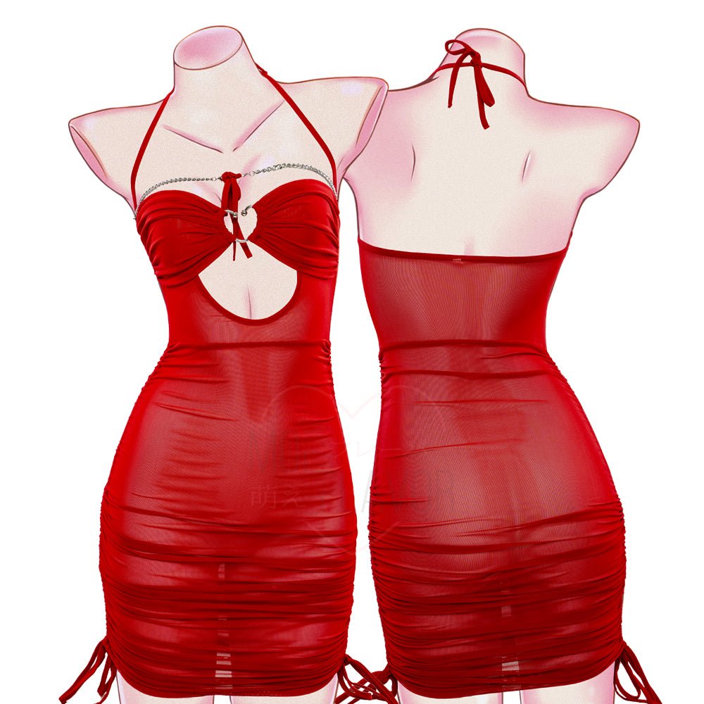 Sheer Devil Medic Dress - MOEFLAVOR - Waifu Inspired Fashion and Lingerie Store