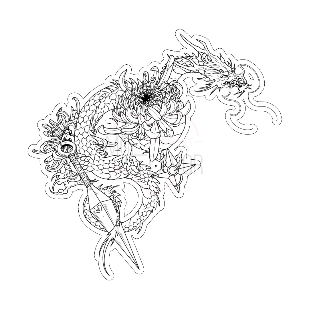 Stealth Dragon Tattoo - MOEFLAVOR - Waifu Inspired Fashion and Lingerie Store