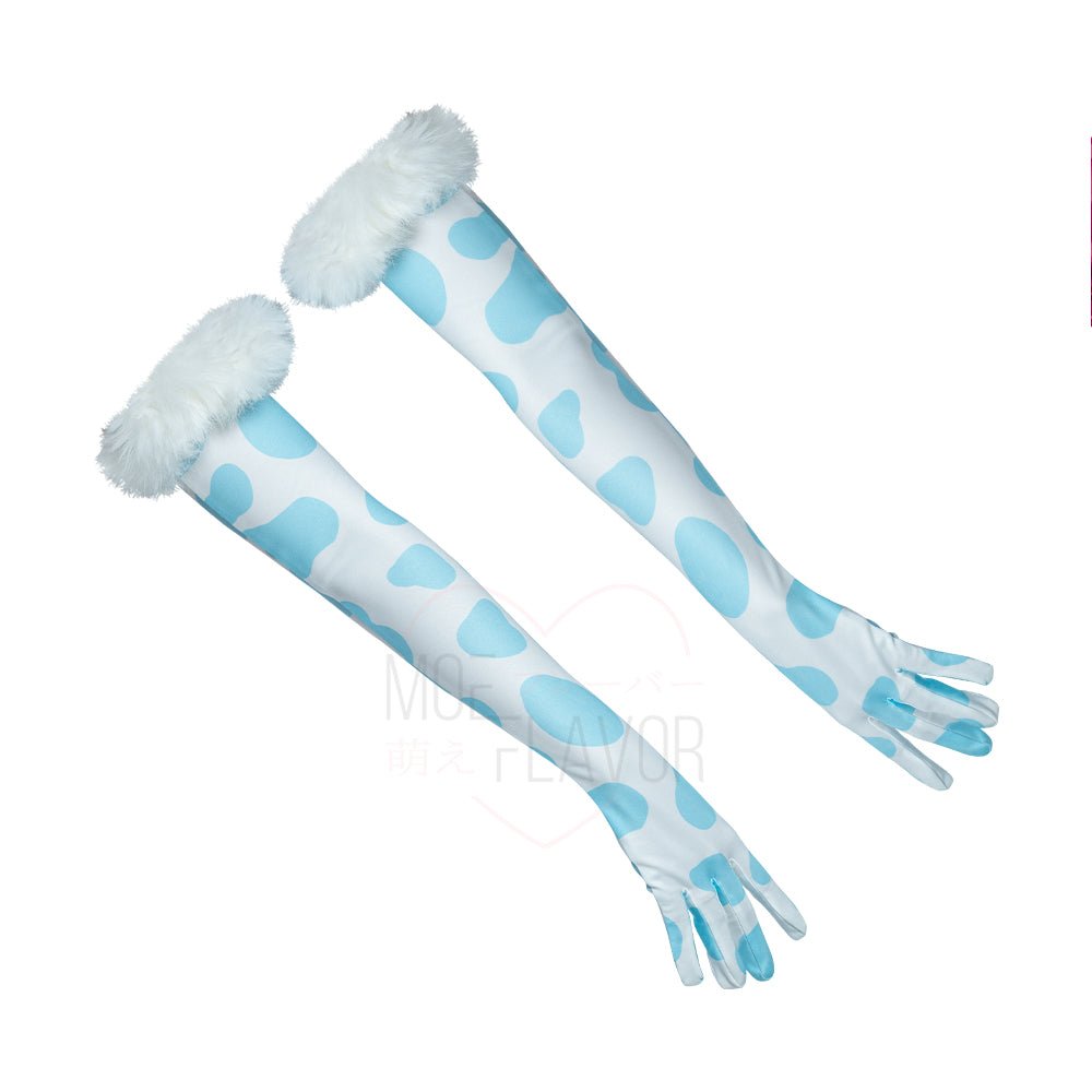 Winter Plush Cow Gloves - MOEFLAVOR - Waifu Inspired Fashion and Lingerie Store