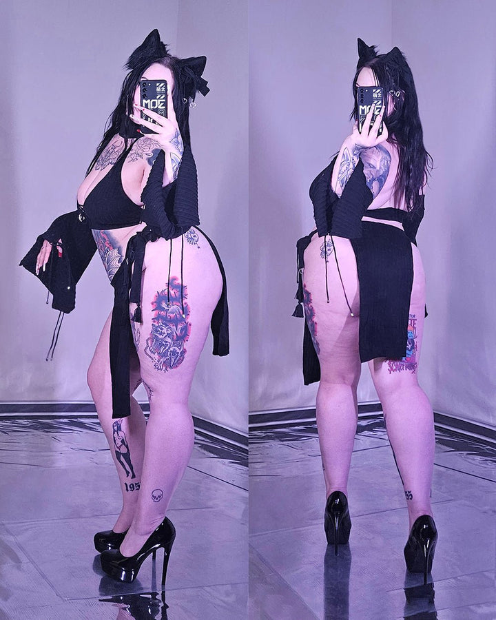 Black Winter Fox - MOEFLAVOR - Waifu Inspired Fashion and Lingerie Store