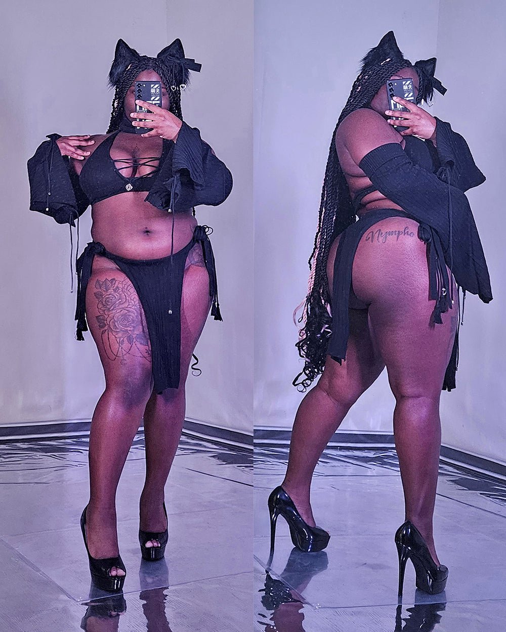 Black Winter Fox - MOEFLAVOR - Waifu Inspired Fashion and Lingerie Store