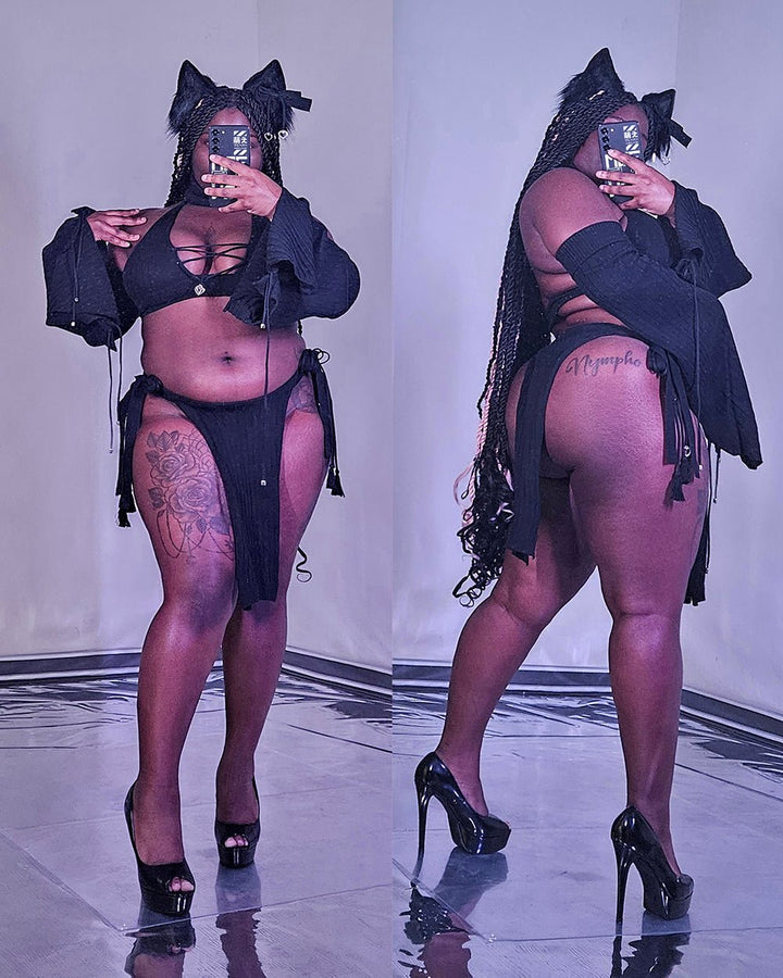 Black Winter Fox - MOEFLAVOR - Waifu Inspired Fashion and Lingerie Store