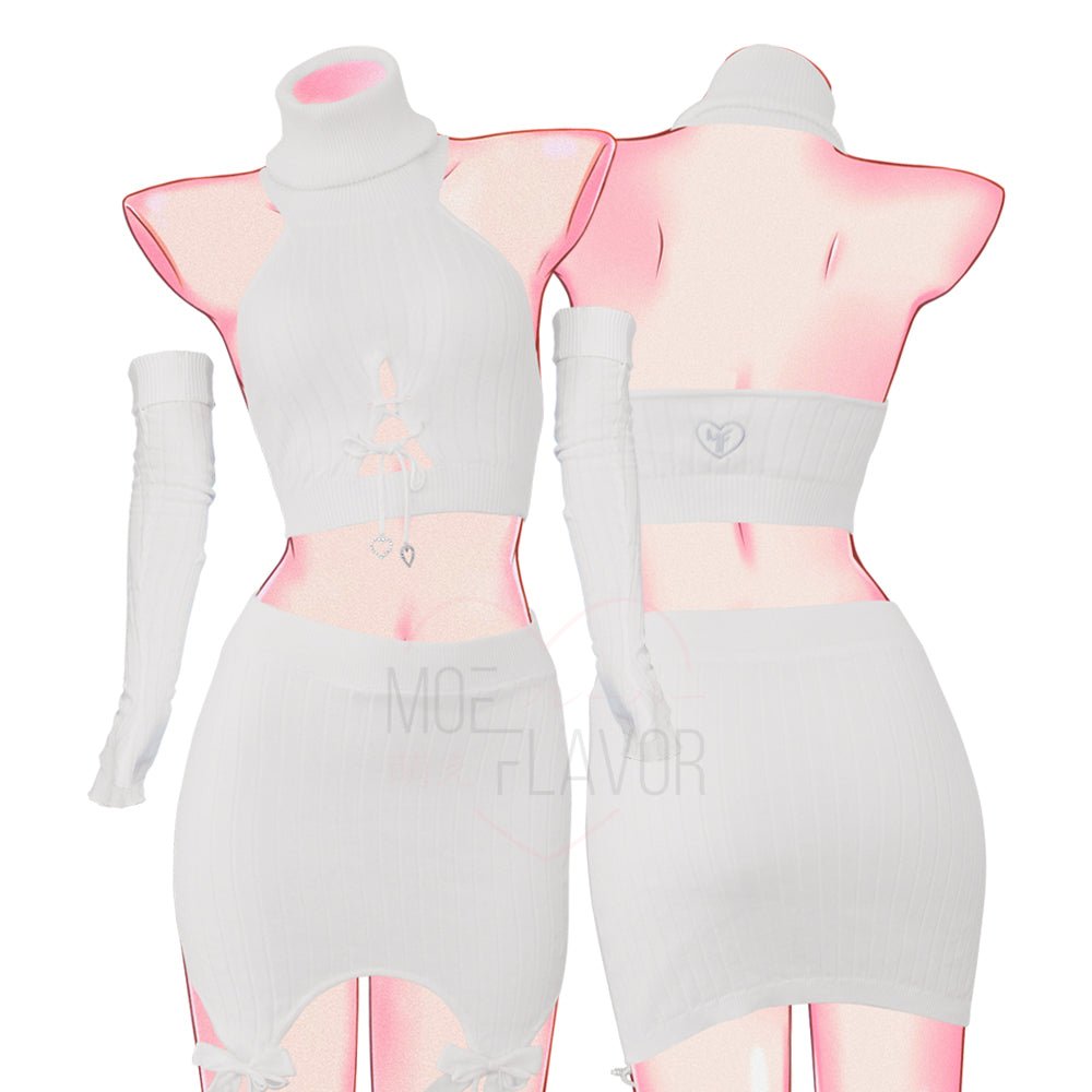 Winter Fox Sweater Top and Skirt - MOEFLAVOR - Waifu Inspired Fashion and Lingerie Store