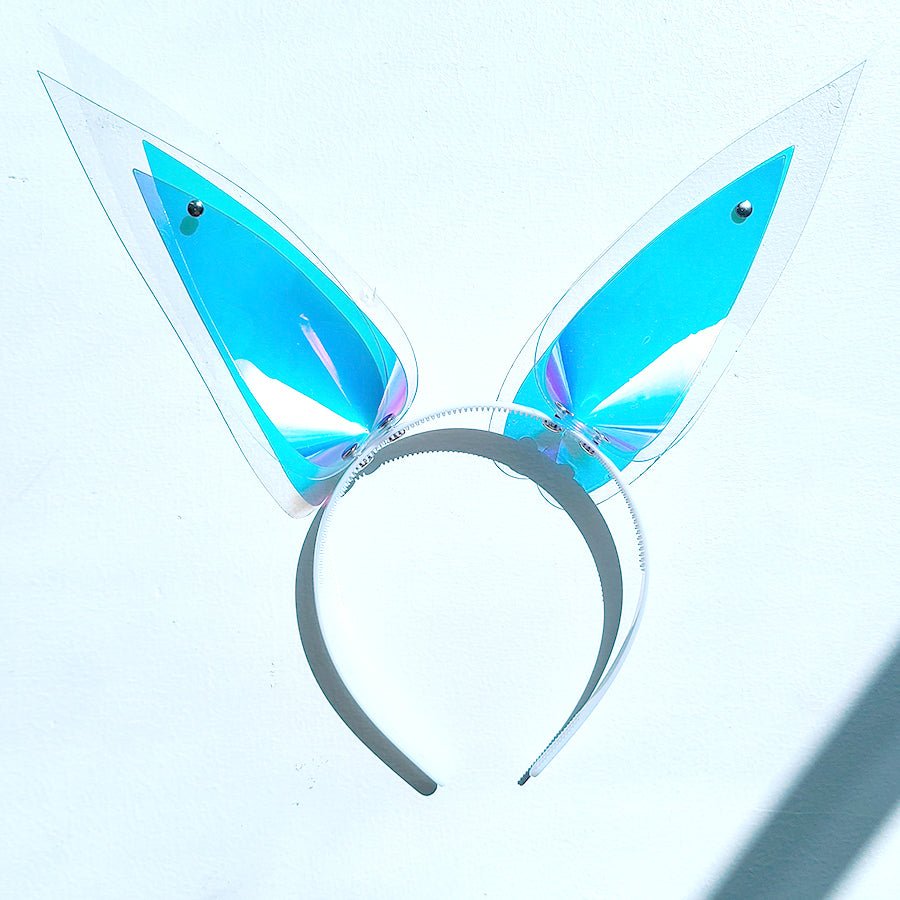 Cyber Holographic Ear Headband - MOEFLAVOR - Waifu Inspired Fashion and Lingerie Store