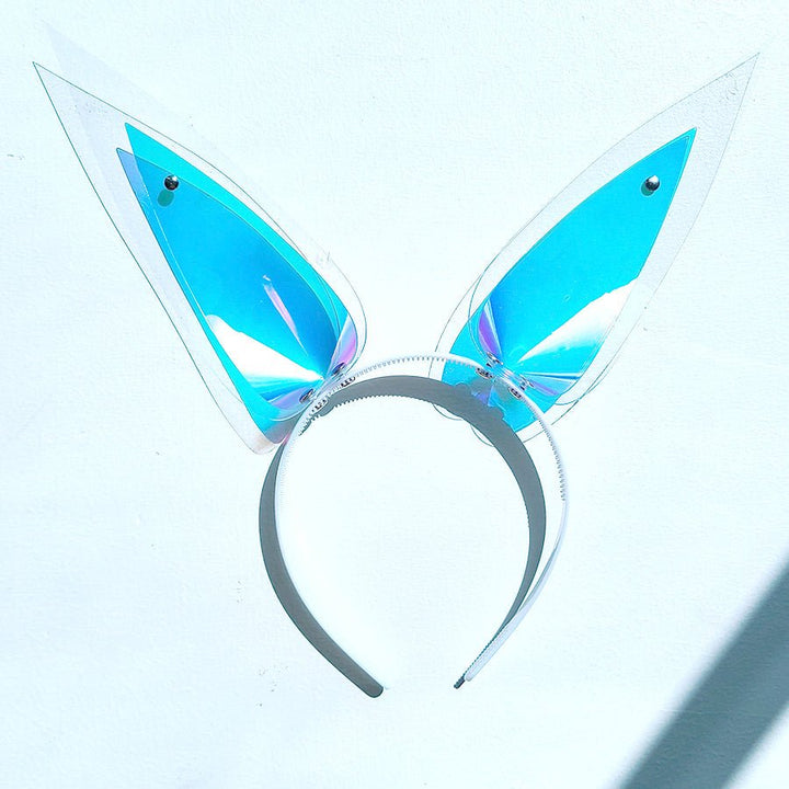 Cyber Holographic Ear Headband - MOEFLAVOR - Waifu Inspired Fashion and Lingerie Store
