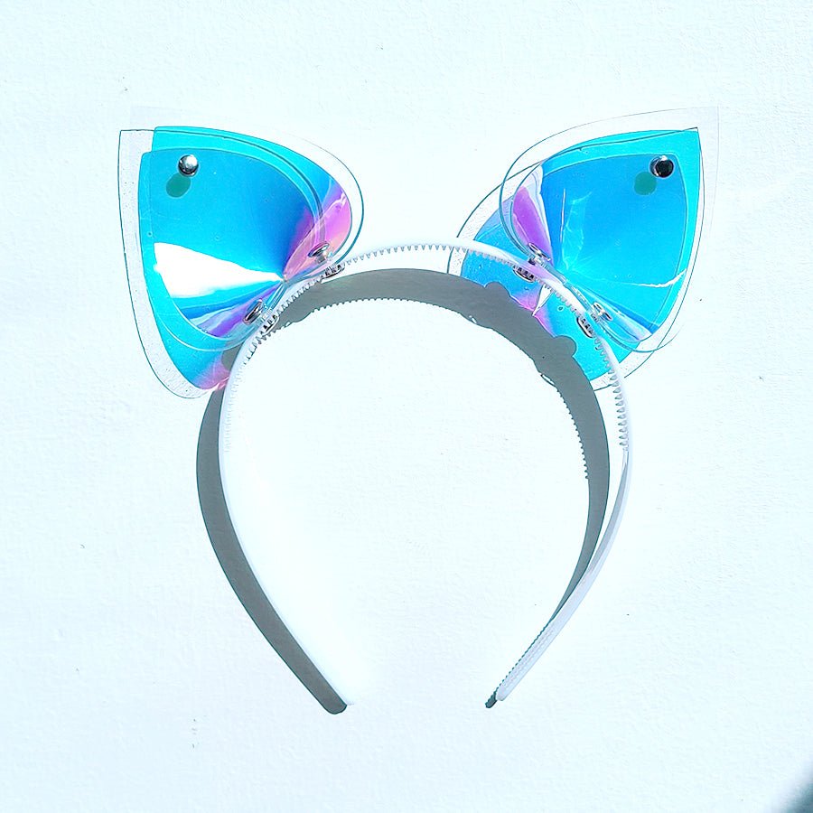 Cyber Holographic Ear Headband - MOEFLAVOR - Waifu Inspired Fashion and Lingerie Store