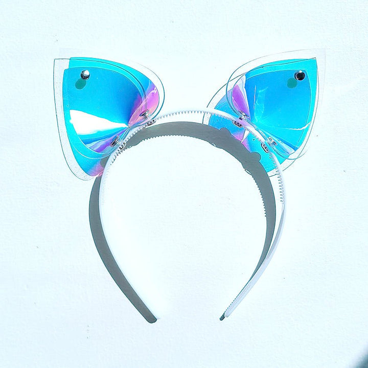 Cyber Holographic Ear Headband - MOEFLAVOR - Waifu Inspired Fashion and Lingerie Store
