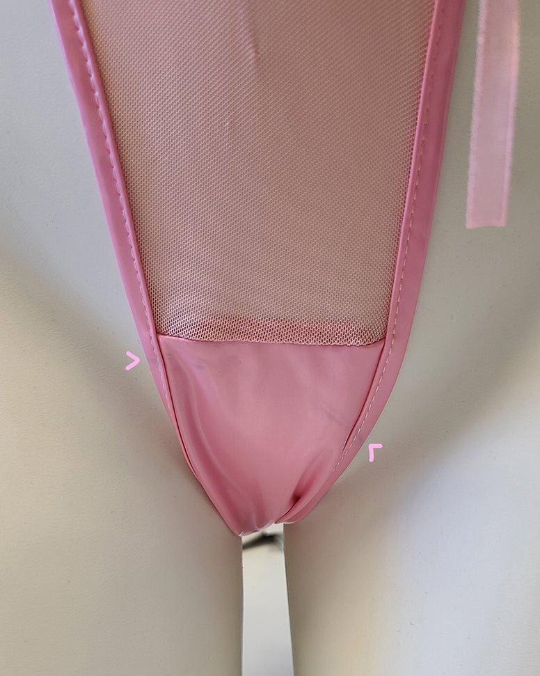 MARKED/DEFECTIVE Pink Sheer Succubus Bodysuit - MOEFLAVOR - Waifu Inspired Fashion and Lingerie Store