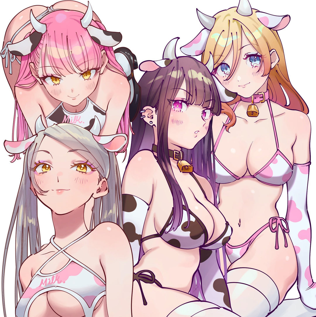 Cow Event Stickers - MOEFLAVOR - Waifu Inspired Fashion and Lingerie Store