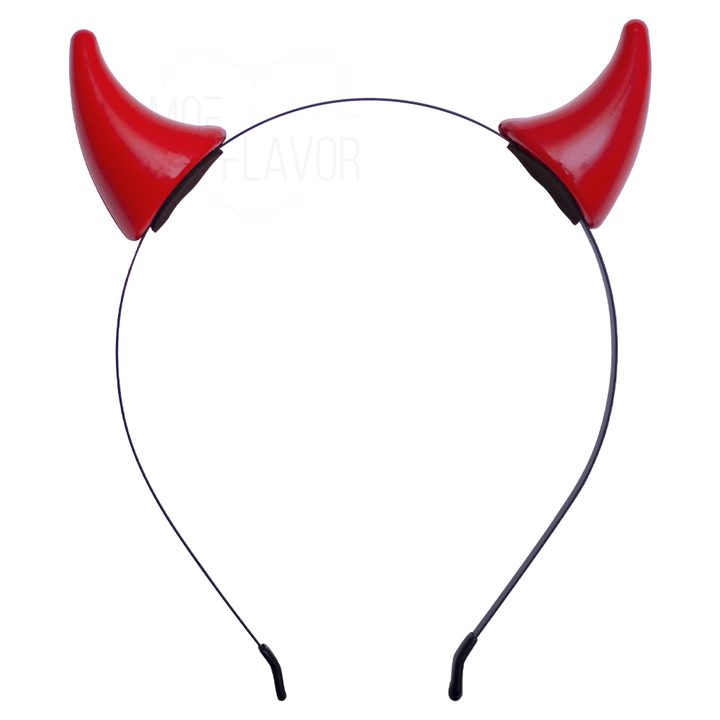 Halloween_Succubus_Demon_Devil_Horn_Headband_RED_OP5 Red MOEFLAVOR - Waifu Inspired Fashion and Lingerie Store