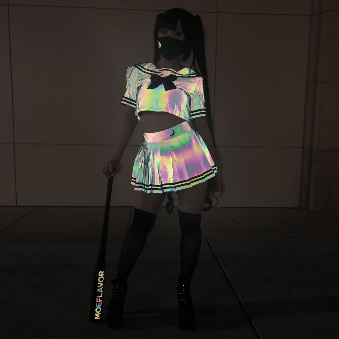 Reflective Moon Japanese Sailor Uniform - MOEFLAVOR - Waifu Inspired Fashion and Lingerie Store