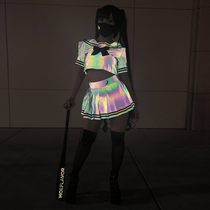 Reflective Moon Japanese Sailor Uniform - MOEFLAVOR - Waifu Inspired Fashion and Lingerie Store