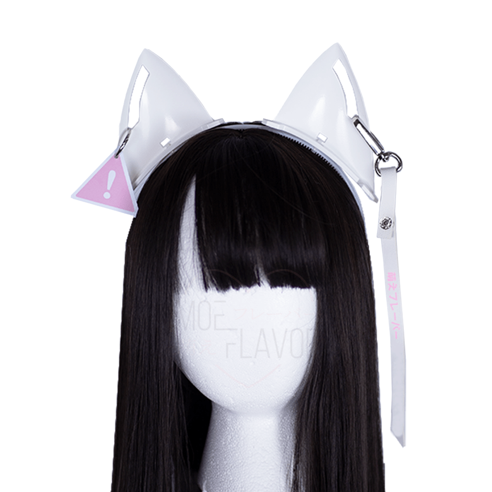 DANGER Cyber Cat Headband - MOEFLAVOR - Waifu Inspired Fashion and Lingerie Store