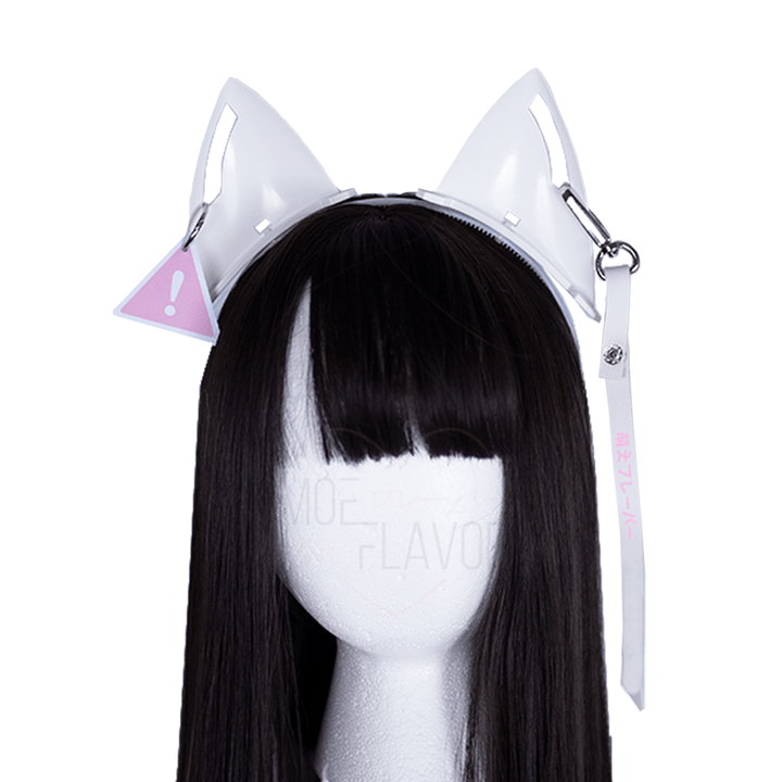 DANGER Cyber Cat Headband - MOEFLAVOR - Waifu Inspired Fashion and Lingerie Store