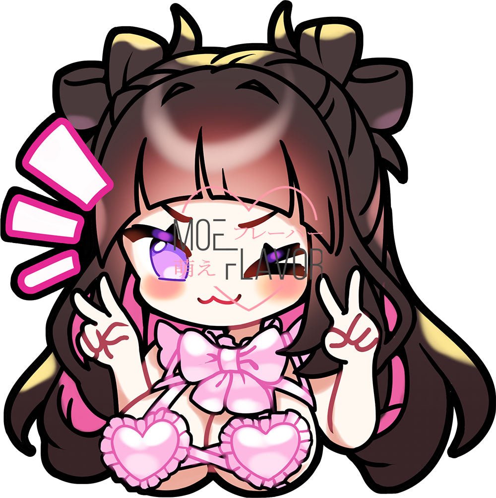 Chibi Heart Lingerie Sticker - MOEFLAVOR - Waifu Inspired Fashion and Lingerie Store