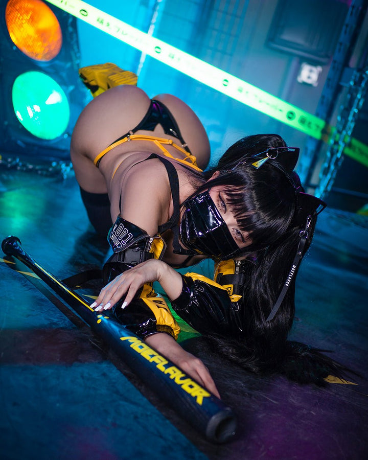 Danger Cyber Cat Bikini - MOEFLAVOR - Waifu Inspired Fashion and Lingerie Store