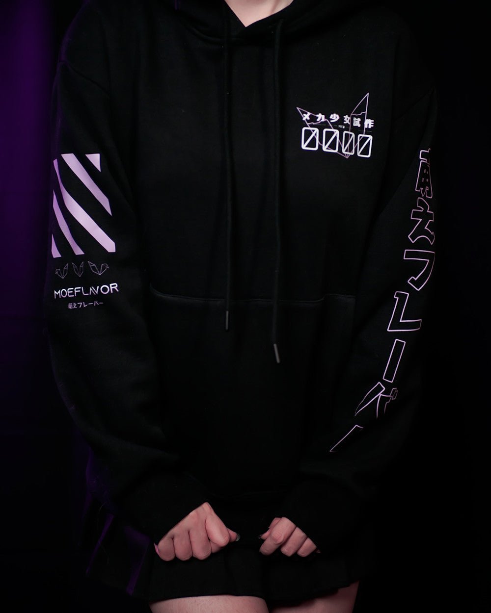 Unisex Cyber Bunny Hoodie - MOEFLAVOR - Waifu Inspired Fashion and Lingerie Store