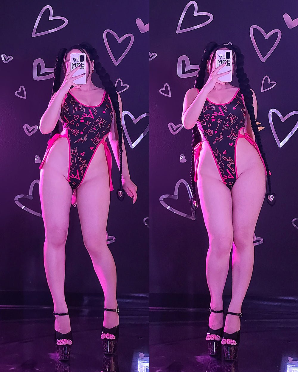 Manga Noises One Piece Swimsuit - MOEFLAVOR - Waifu Inspired Fashion and Lingerie Store