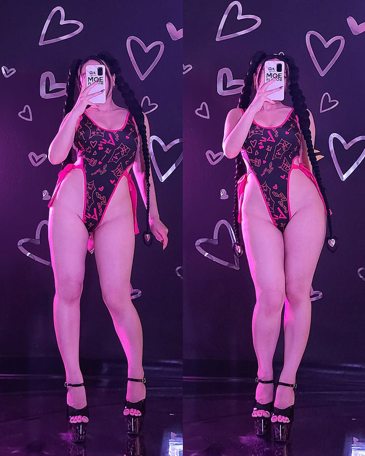Manga Noises One Piece Swimsuit - MOEFLAVOR - Waifu Inspired Fashion and Lingerie Store