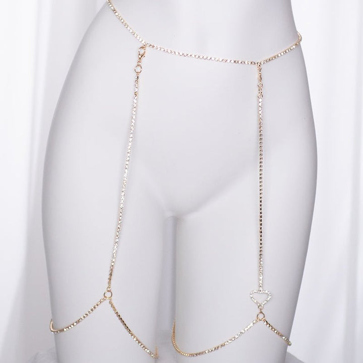 Heart Rhinestone Garters - MOEFLAVOR - Waifu Inspired Fashion and Lingerie Store