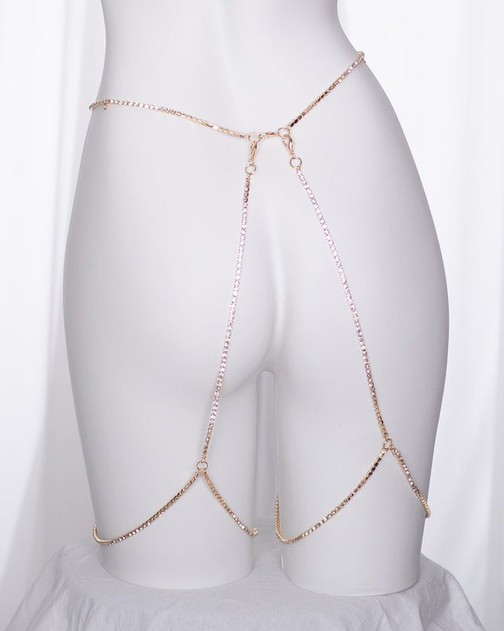 Heart Rhinestone Garters - MOEFLAVOR - Waifu Inspired Fashion and Lingerie Store