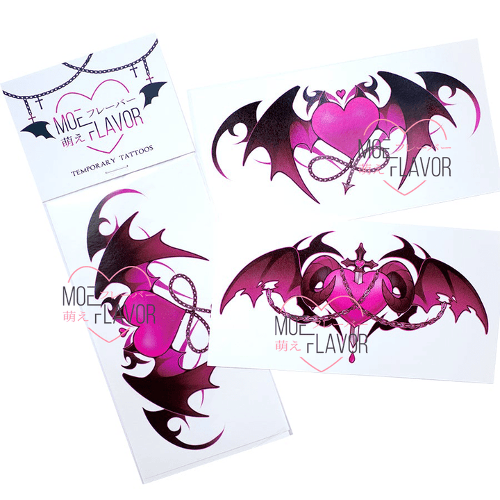 Succubus Womb Temporary Tattoos - MOEFLAVOR - Waifu Inspired Fashion and Lingerie Store