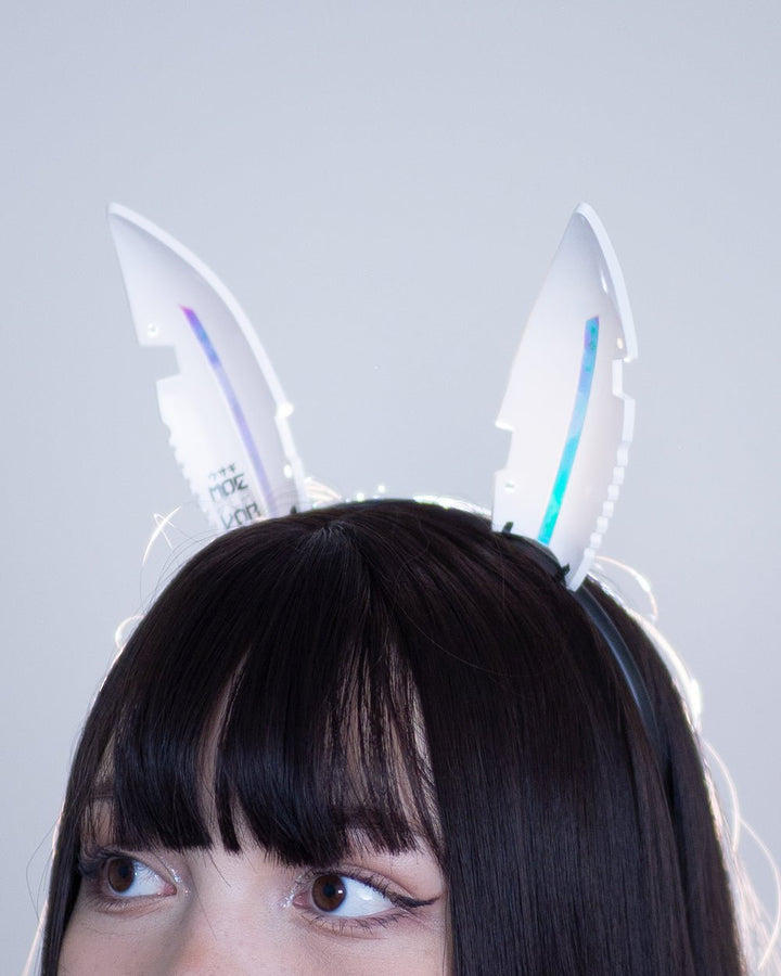 Danger Gamer Bunny Headband - MOEFLAVOR - Waifu Inspired Fashion and Lingerie Store