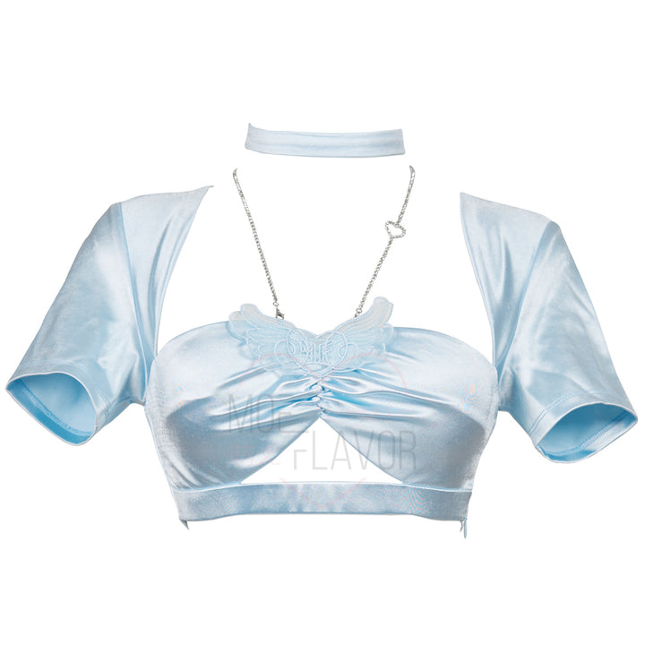 angel-wing-rhinestone-outfit-blue-kawaii-cosplay-wing-kawaii-cutout-front-tops Blue Top MOEFLAVOR - Waifu Inspired Fashion and Lingerie Store